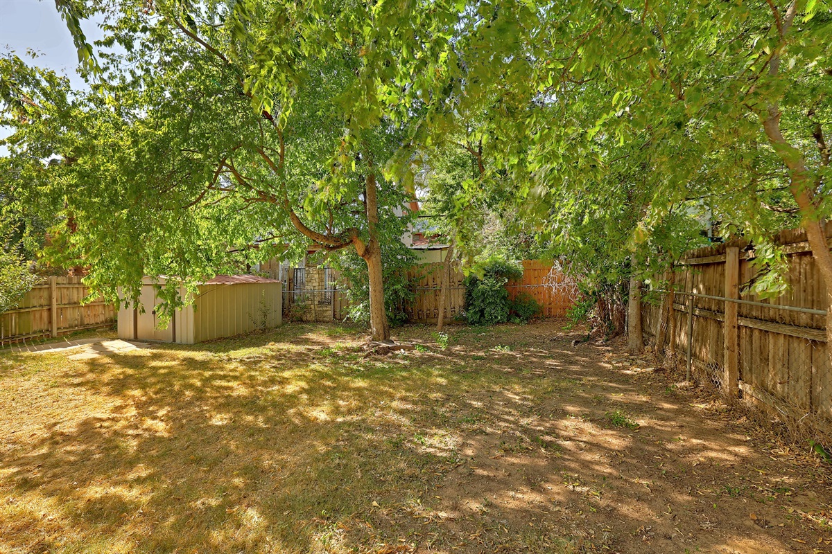 Fully fenced yard