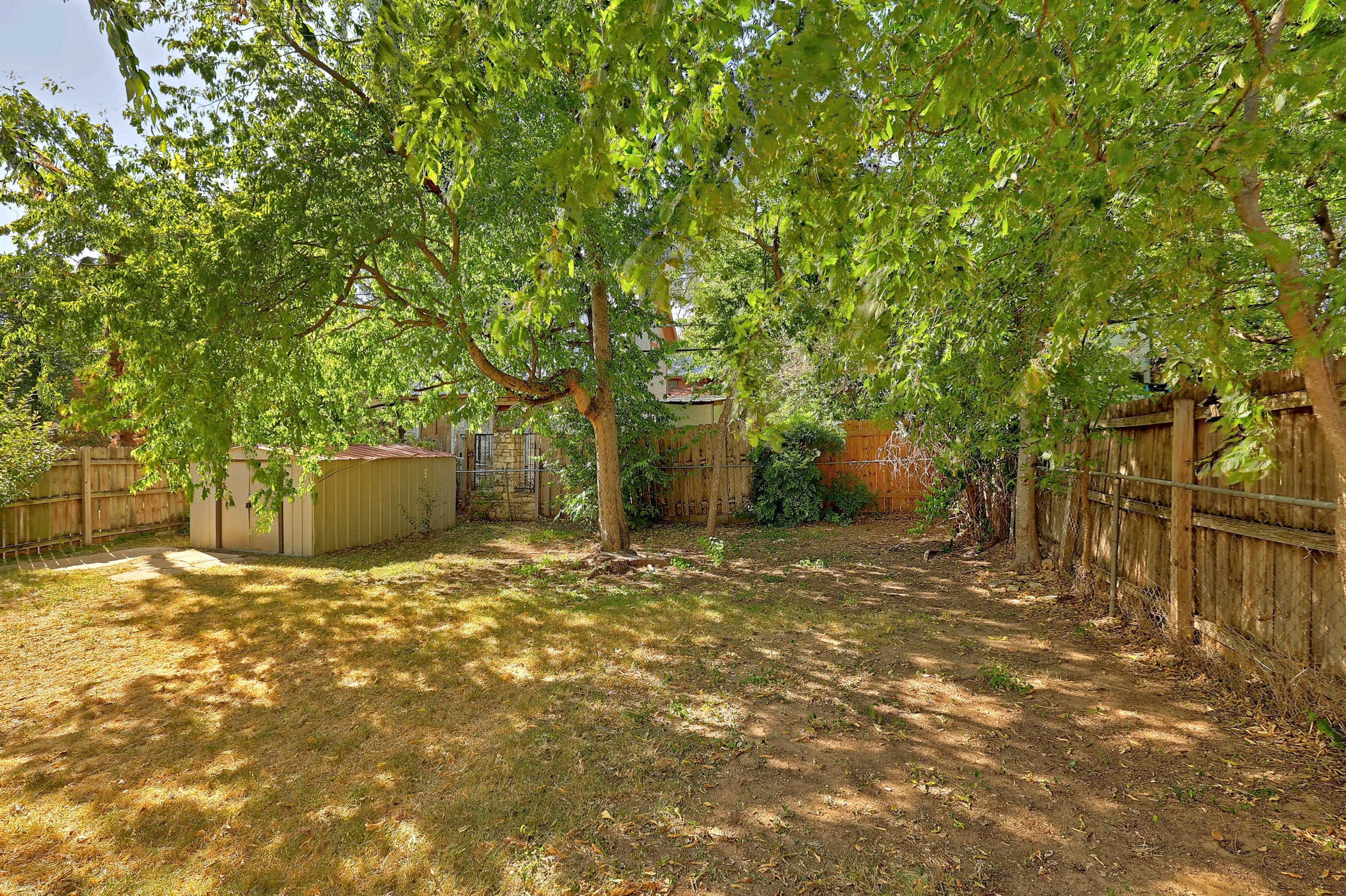 Fully fenced yard