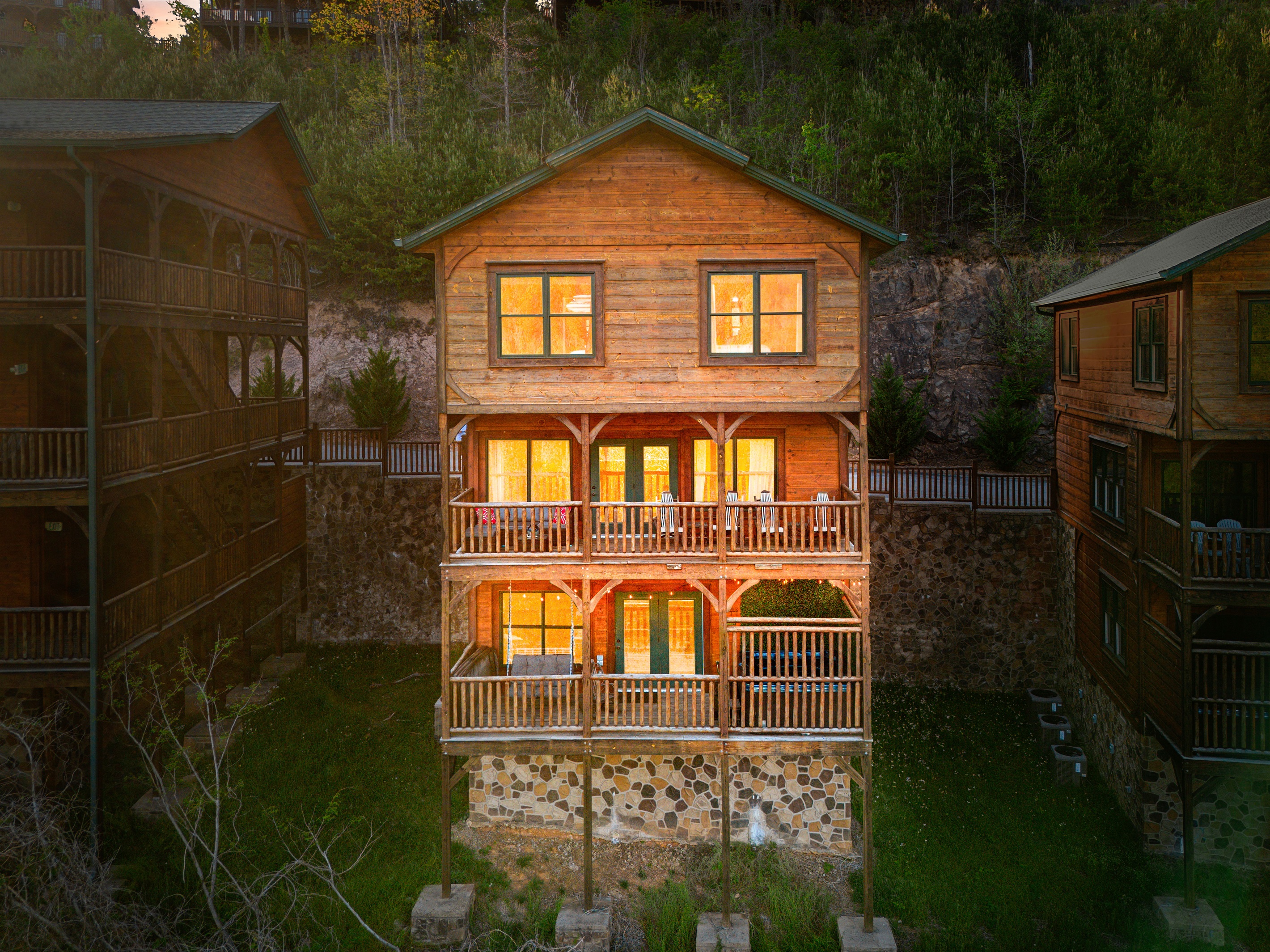 Three story cabin packed with relaxation and fun.