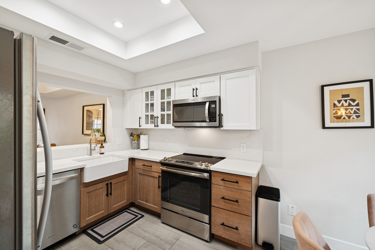 Spacious updated kitchen.