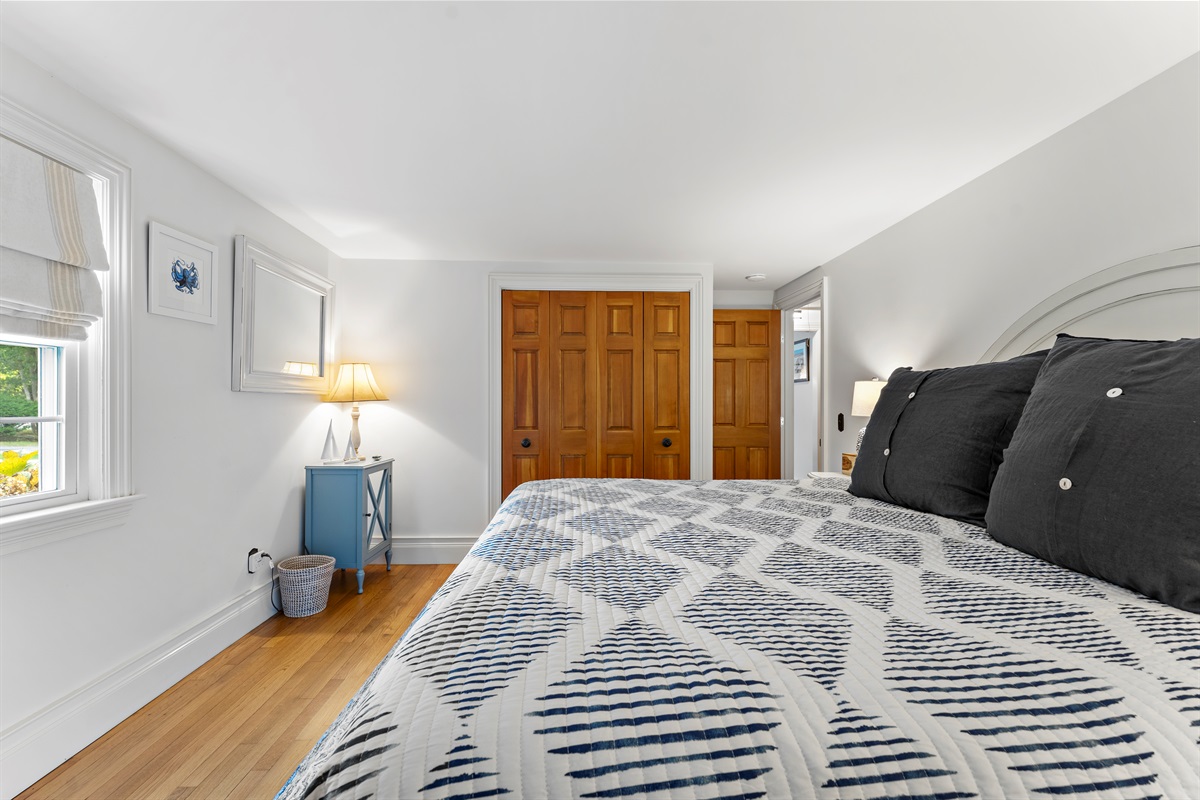 Drift into a peaceful sleep on our cozy king-sized bed.