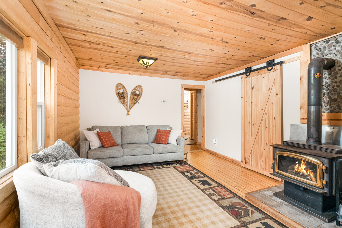 Living Room with Wood Stove
