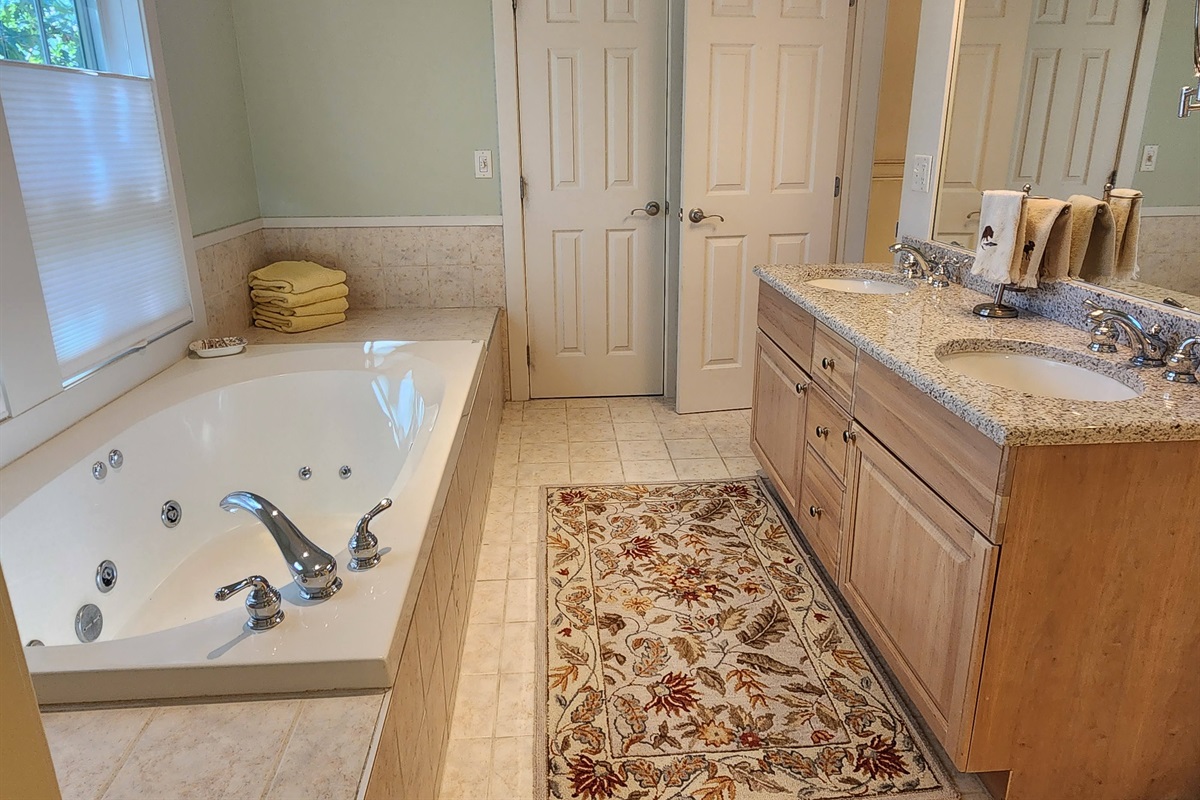 Double Granite vanity in Primary Bath