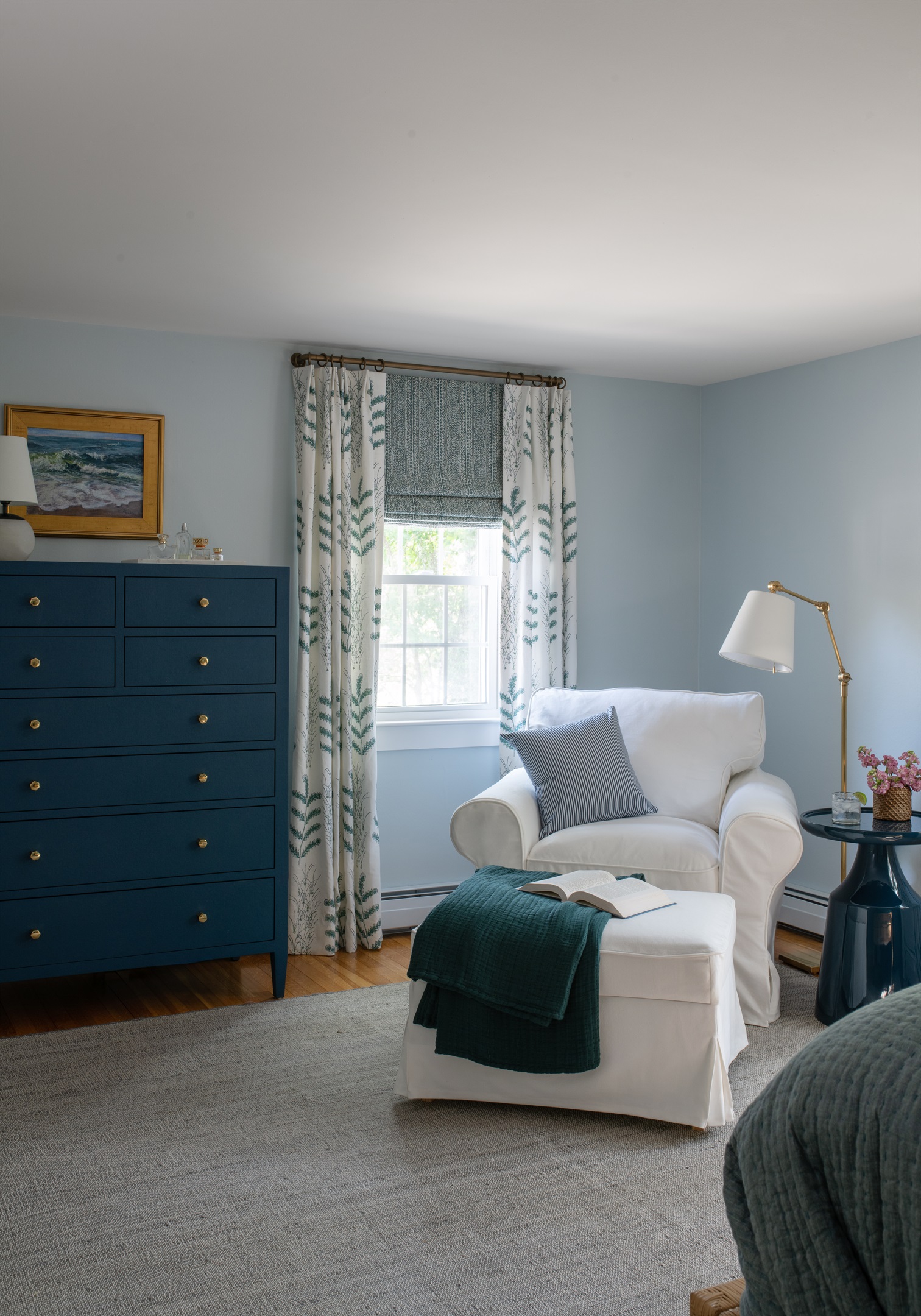 Relax, read, and recharge in this cozy nook with a couch.