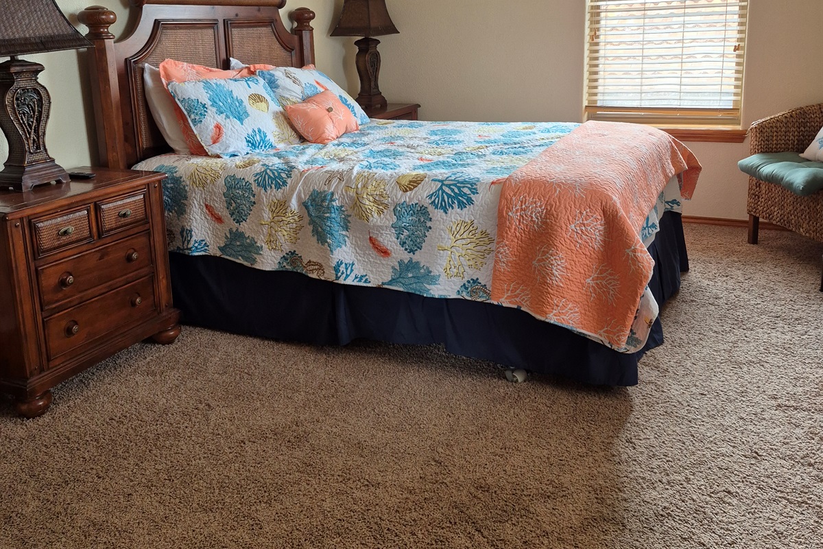 Enjoy sweet dreams in this luxury oversized queen bedroom. (TV)