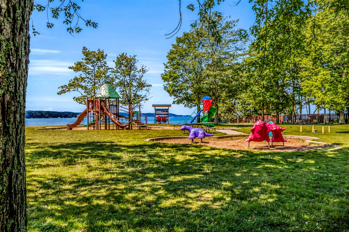 Village Park has a beach and boat launch