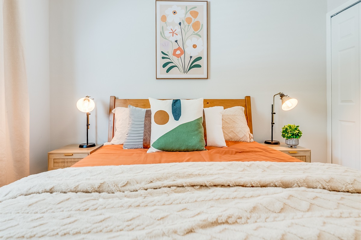 Simple and serene, this room is your personal retreat.