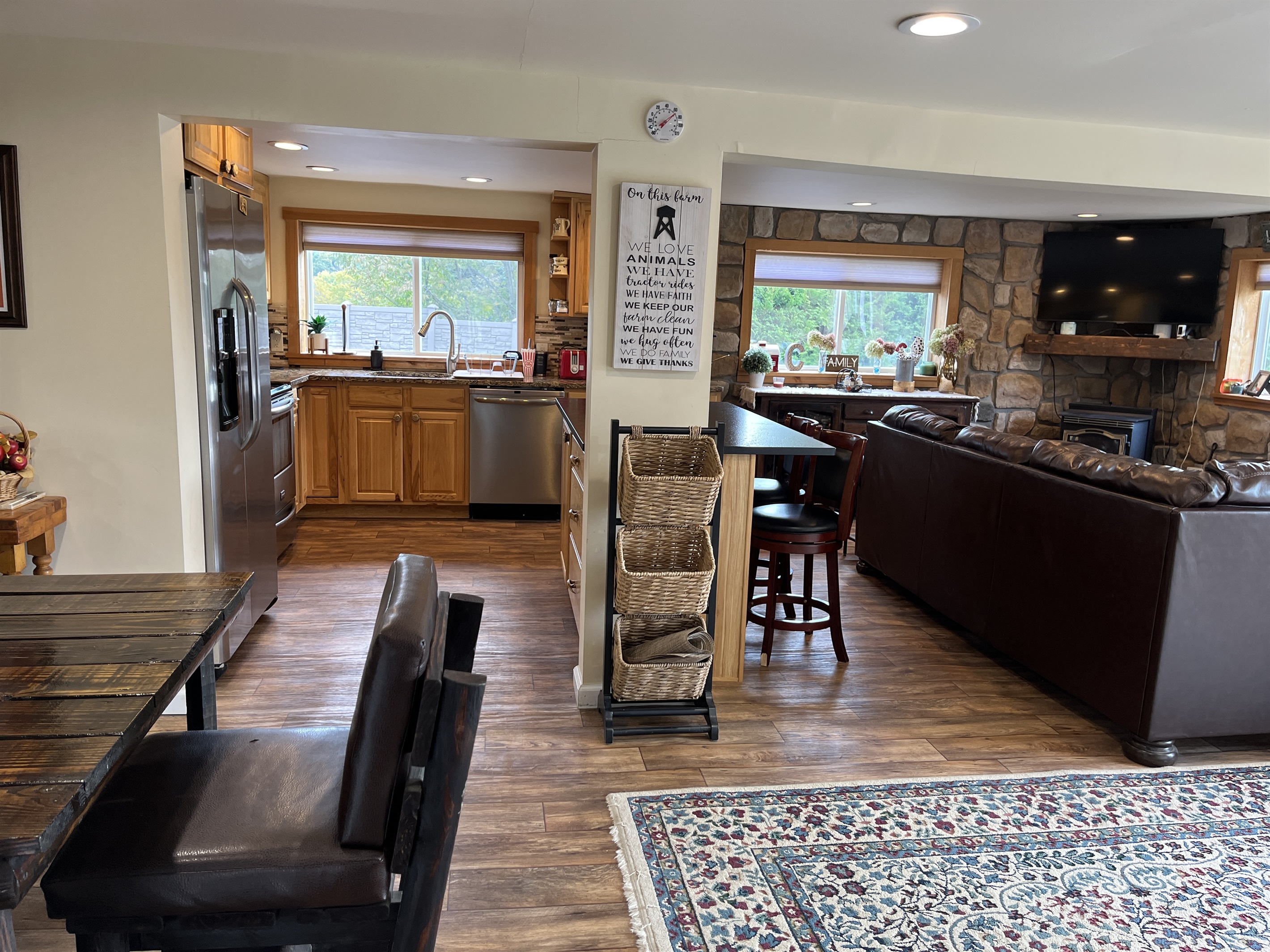 Open concept living/dining areas