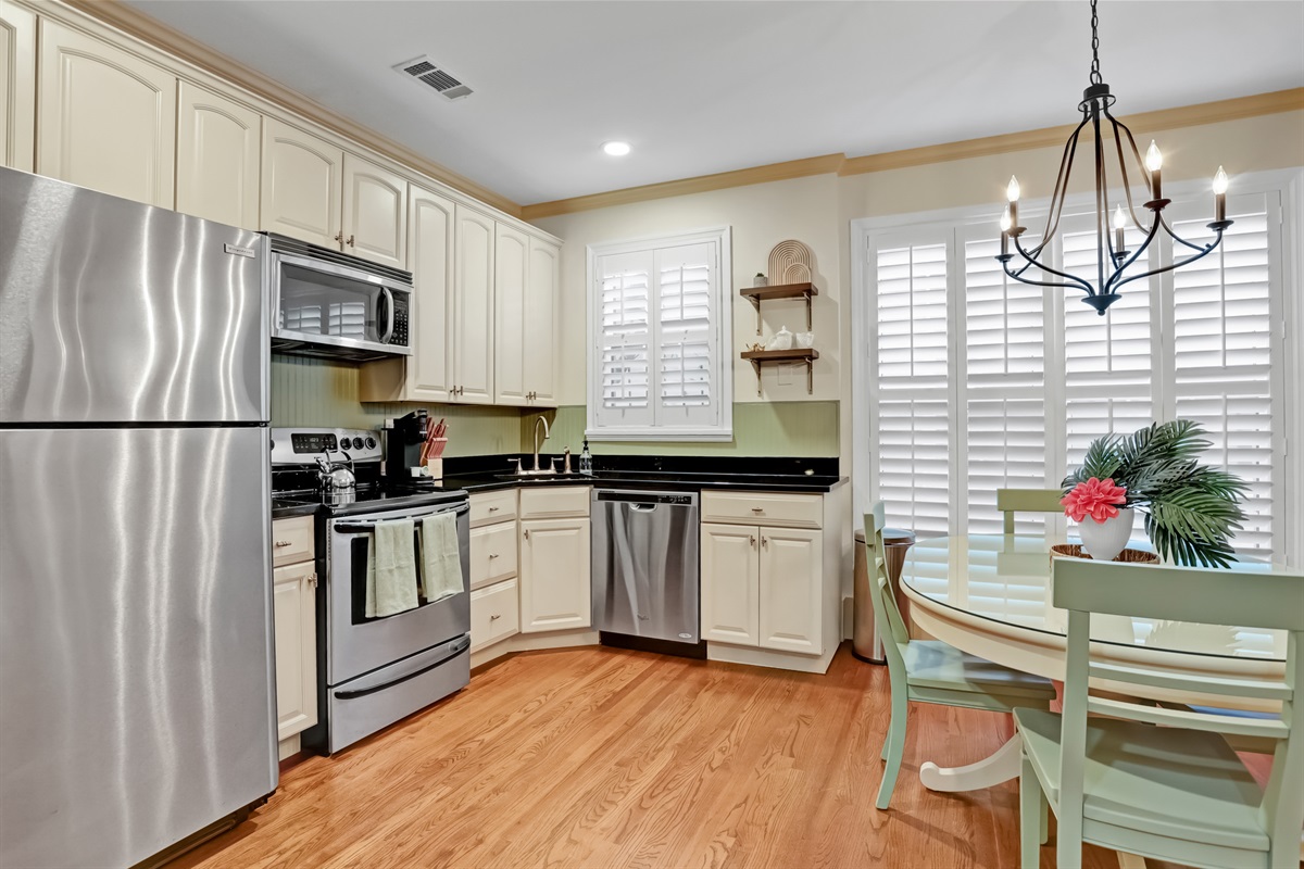 Cook or reheat with ease in this sleek, functional kitchen.