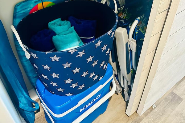 Beach cart and cooler provided