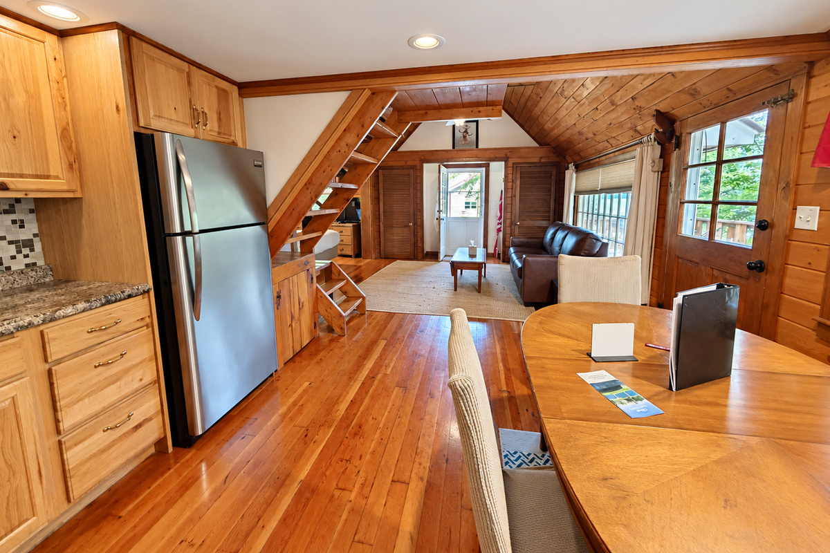 Eat-in kitchen with living area beyond