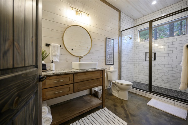 Bathroom 2: Double Vanity, Walk-In Shower