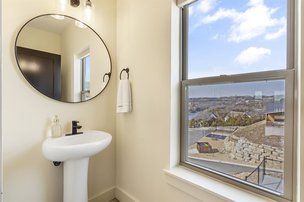 Upper level: Half bath