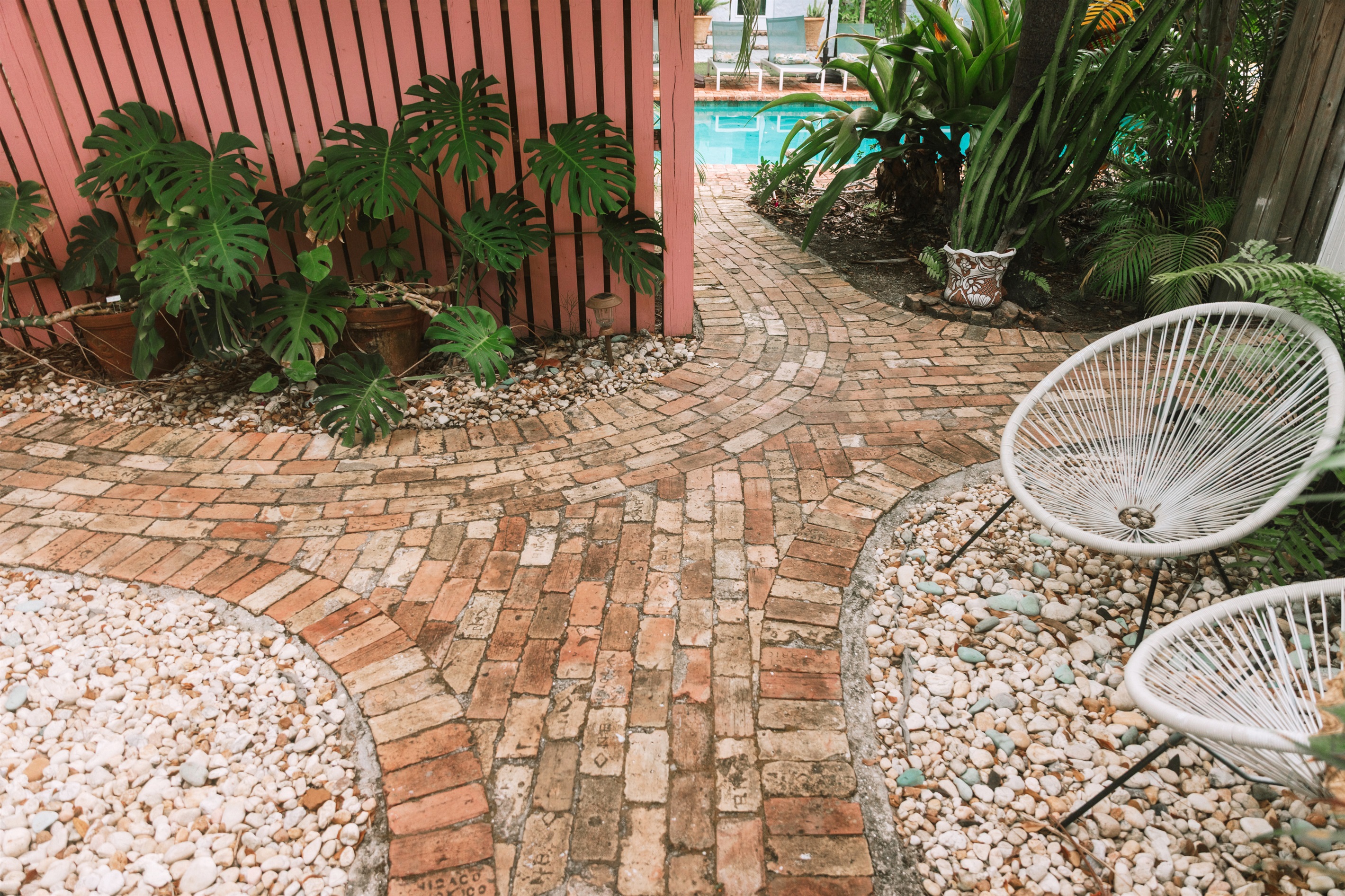 Plenty of cozy seating areas can be found all around the property.