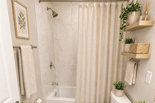 Gorgeous Tiled Shower!