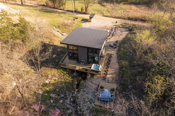 Property View: Enjoy the natural seclusion of the modern retreat and its private amenities, perfect for couples and small group getaways