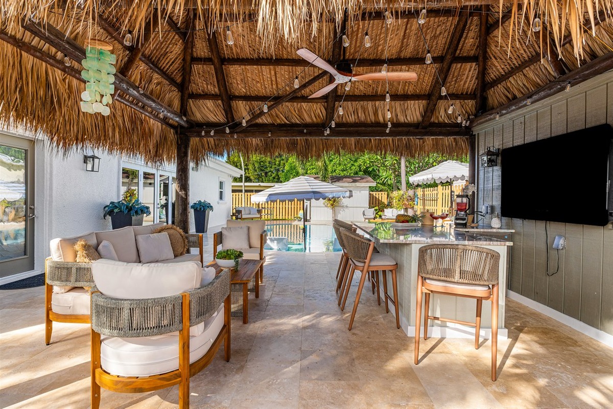 Day or night, rain or shine, you'll be able to enjoy the beautiful outdoor space.