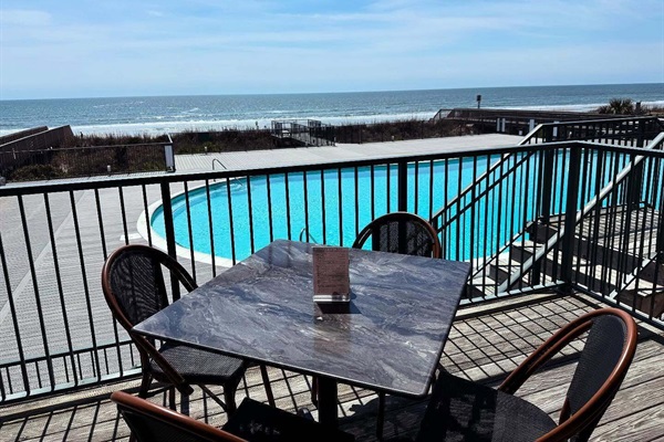 Ocean Front Pool & Outdoor dining