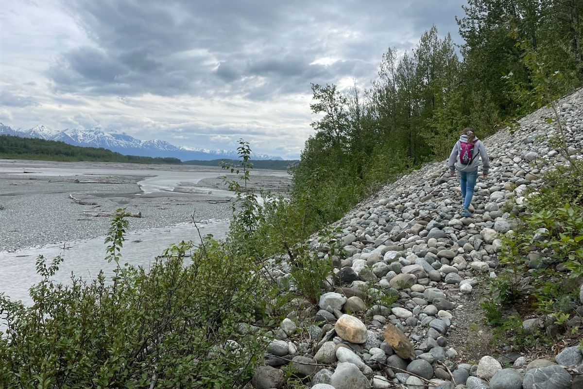 Nearby hiking trail - Palmer Rail Trail / Matanuska River