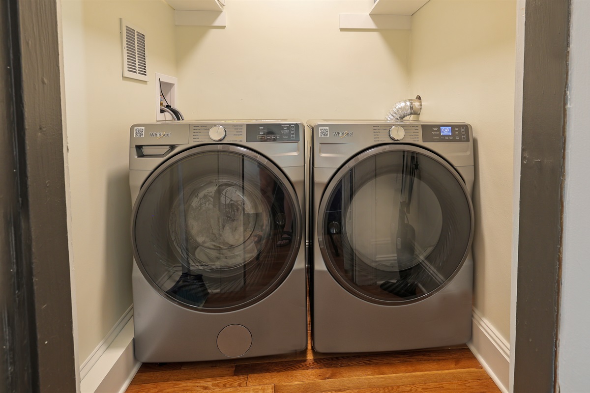Laundry room on upper level