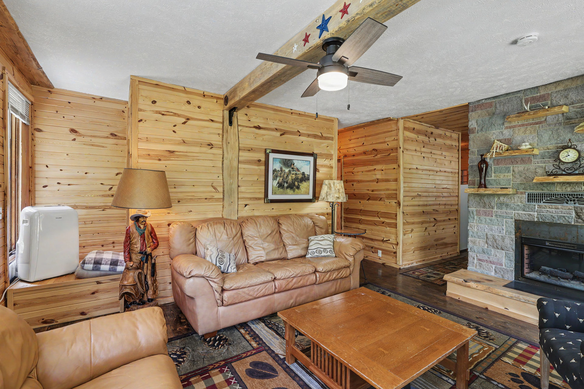 Family Room Seating with custom wall finishings