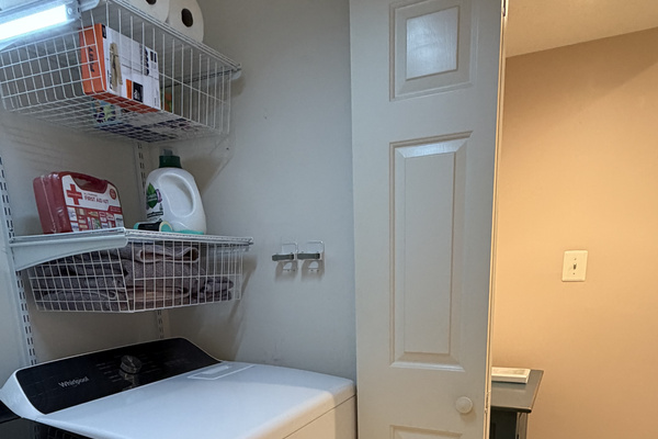 In-unit washer and dryer make longer stays—and post-adventure laundry—easy.