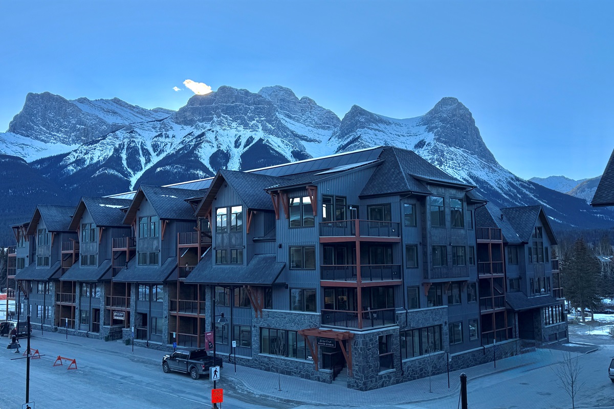 Views from the balcony looking towards Ha Ling Peak