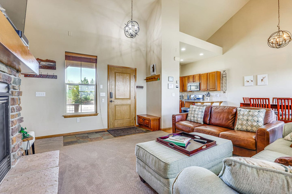 Upstairs Living Room and Front Door, coat racks and hooks
