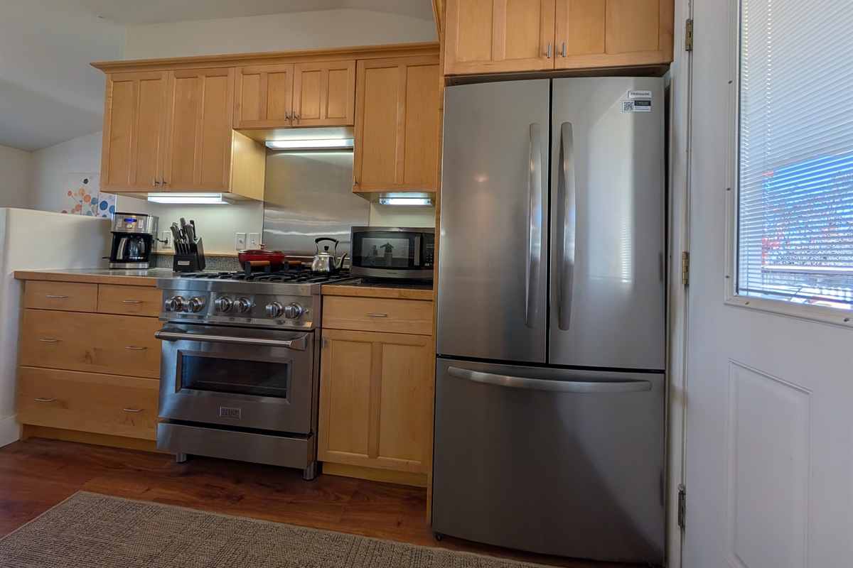 Full kitchen with gas range