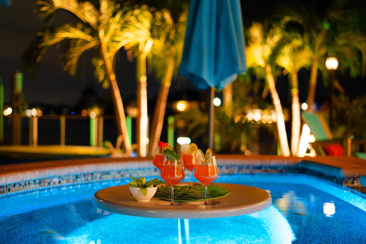 It's hard to beat Florida evenings overlooking the pool and ocean.