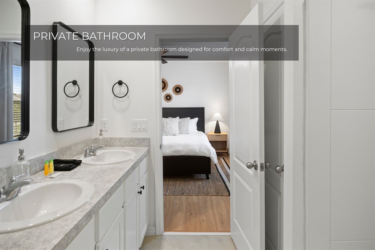 Enjoy the comfort of your own private bathroom.