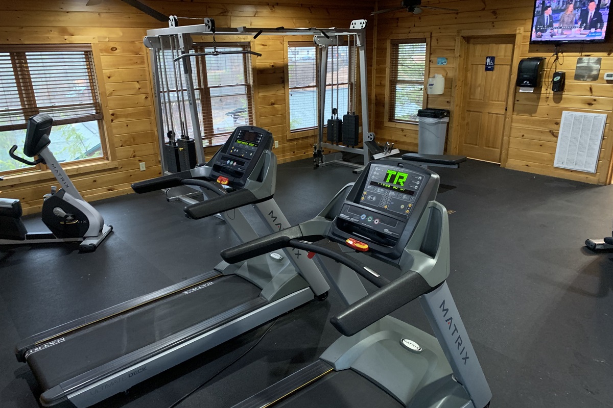 Gatlinburg Falls Resort exercise facilities located next to the pool available for your use.