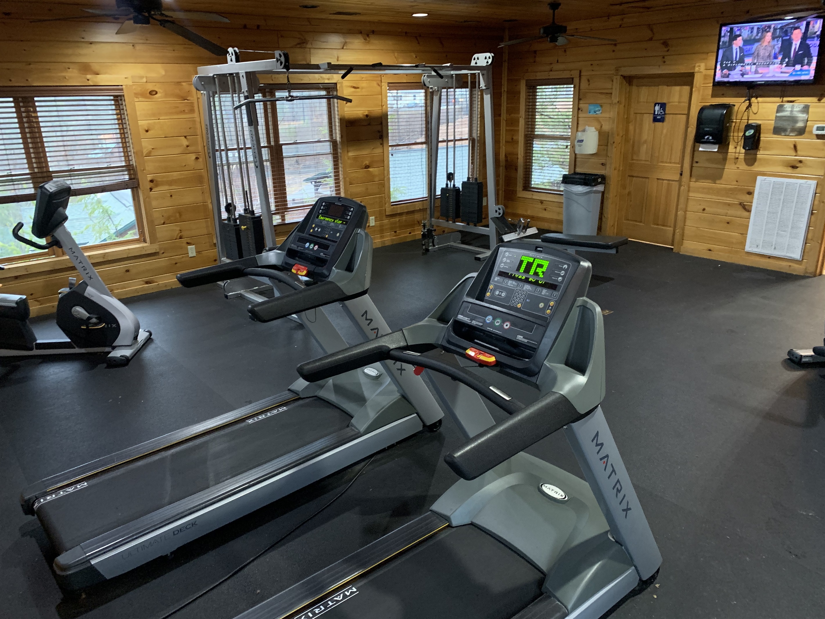 Gatlinburg Falls Resort exercise facilities located next to the pool available for your use.