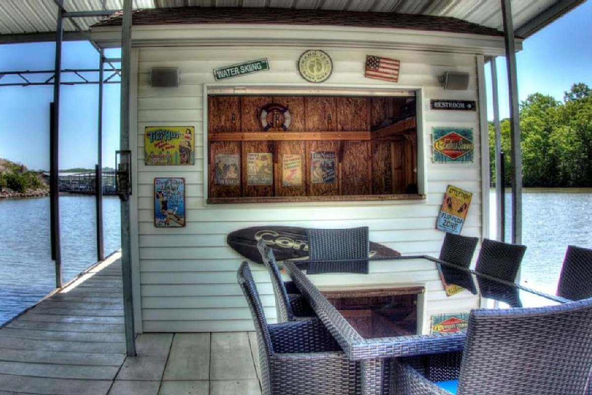 Party Shack on the Boat Dock