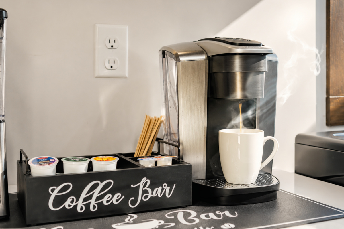 Your personal coffee bar, mountain edition.