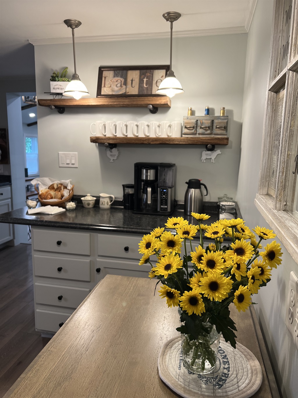 Coffee station in the kitchen