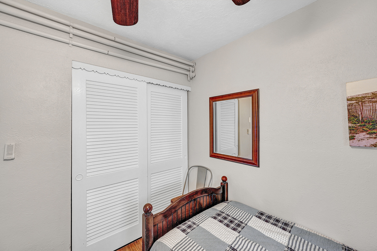 Space to store luggage, hang some clothing and extra linens for your stay!