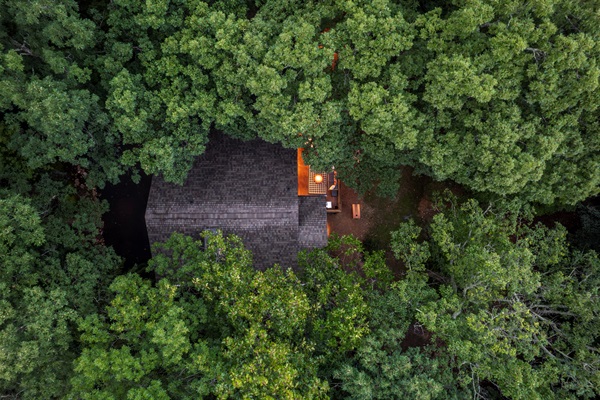 Drone views from above the house. 