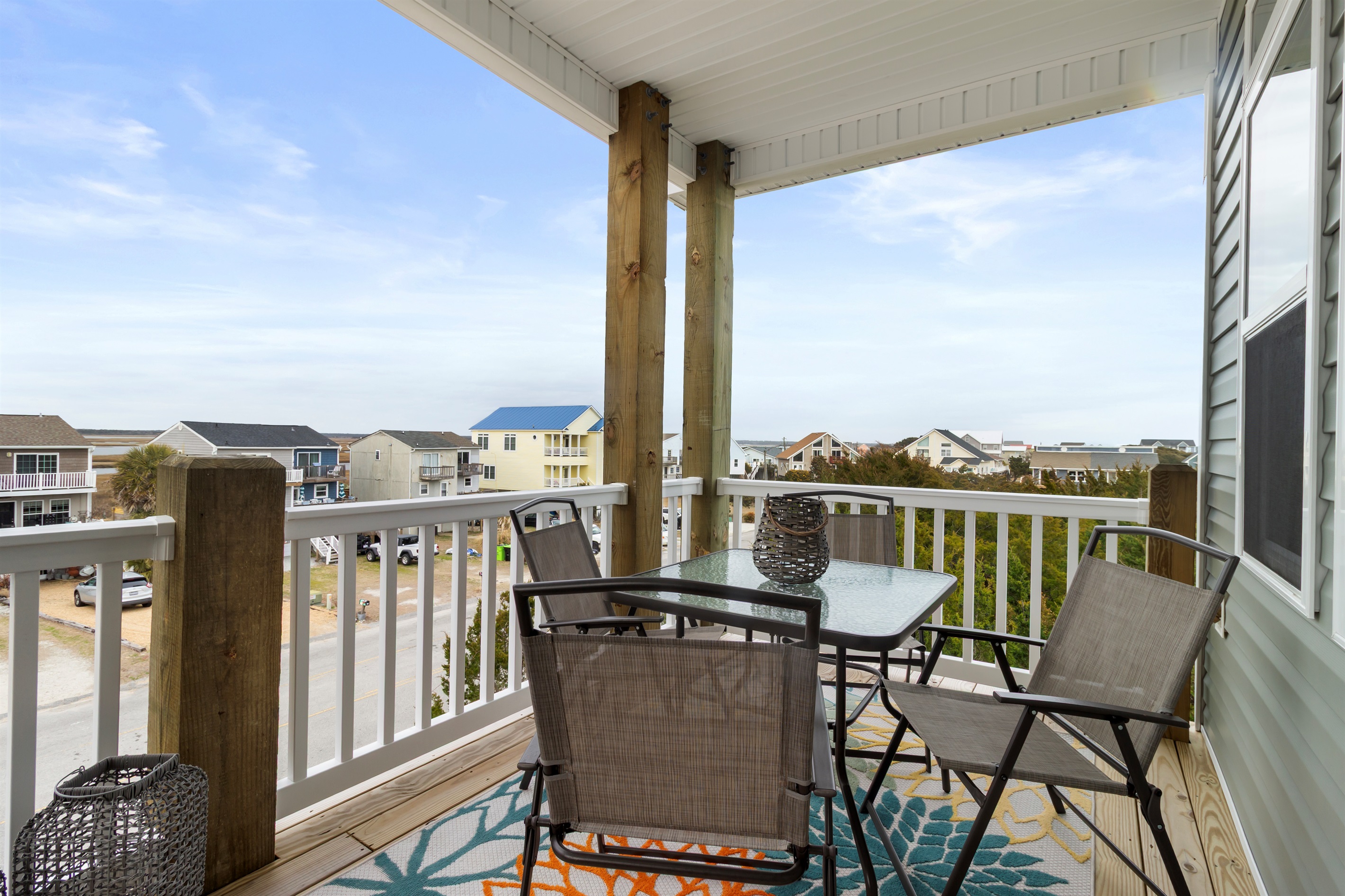 3rd floor living room balcony with Intracoastal Waterway and sound views
