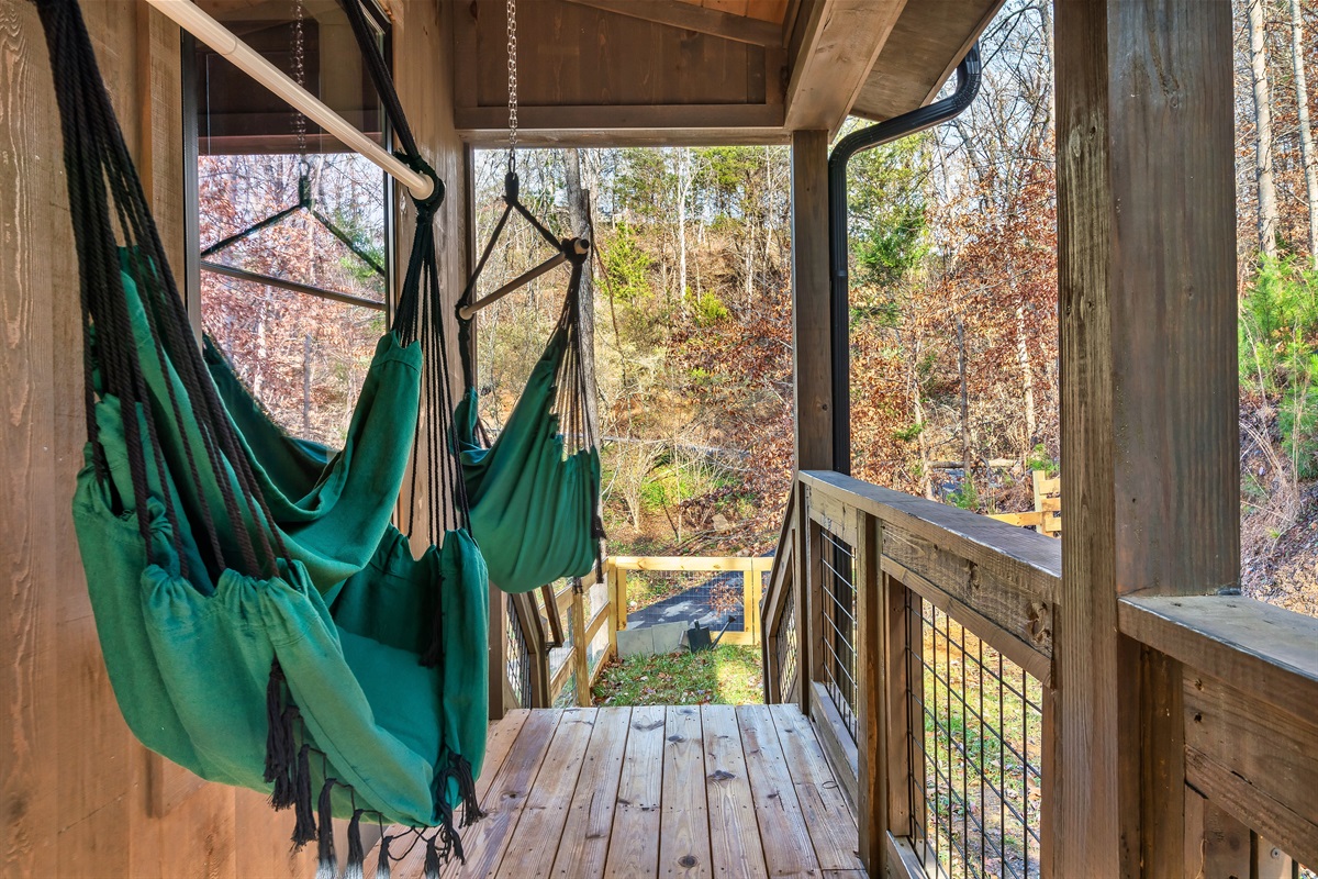 Swings on the back deck