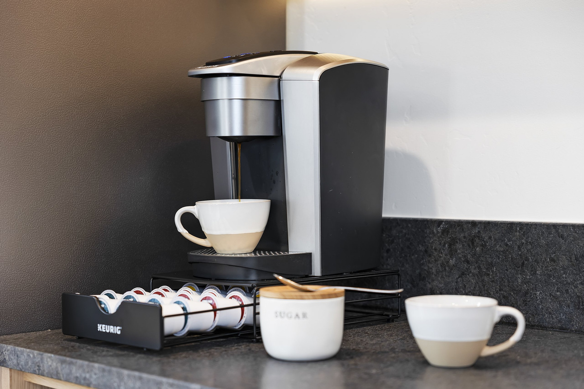 Coffee station — single-serve maker for easy mornings