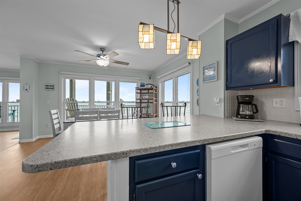 Ocean views from the kitchen