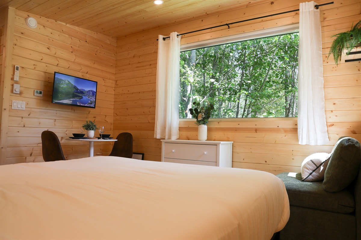 Surrounded by trees in your own cozy space
