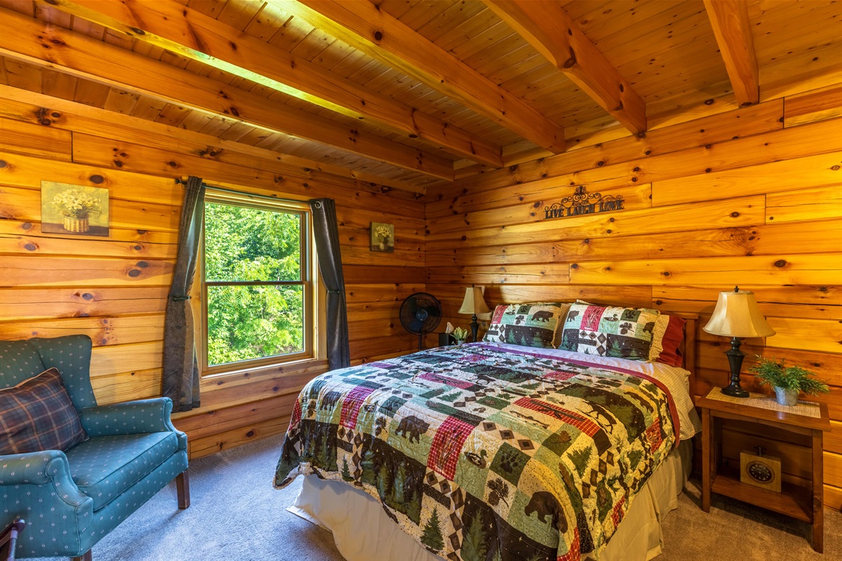 The second bedroom on the main floor has a sitting area as well.
