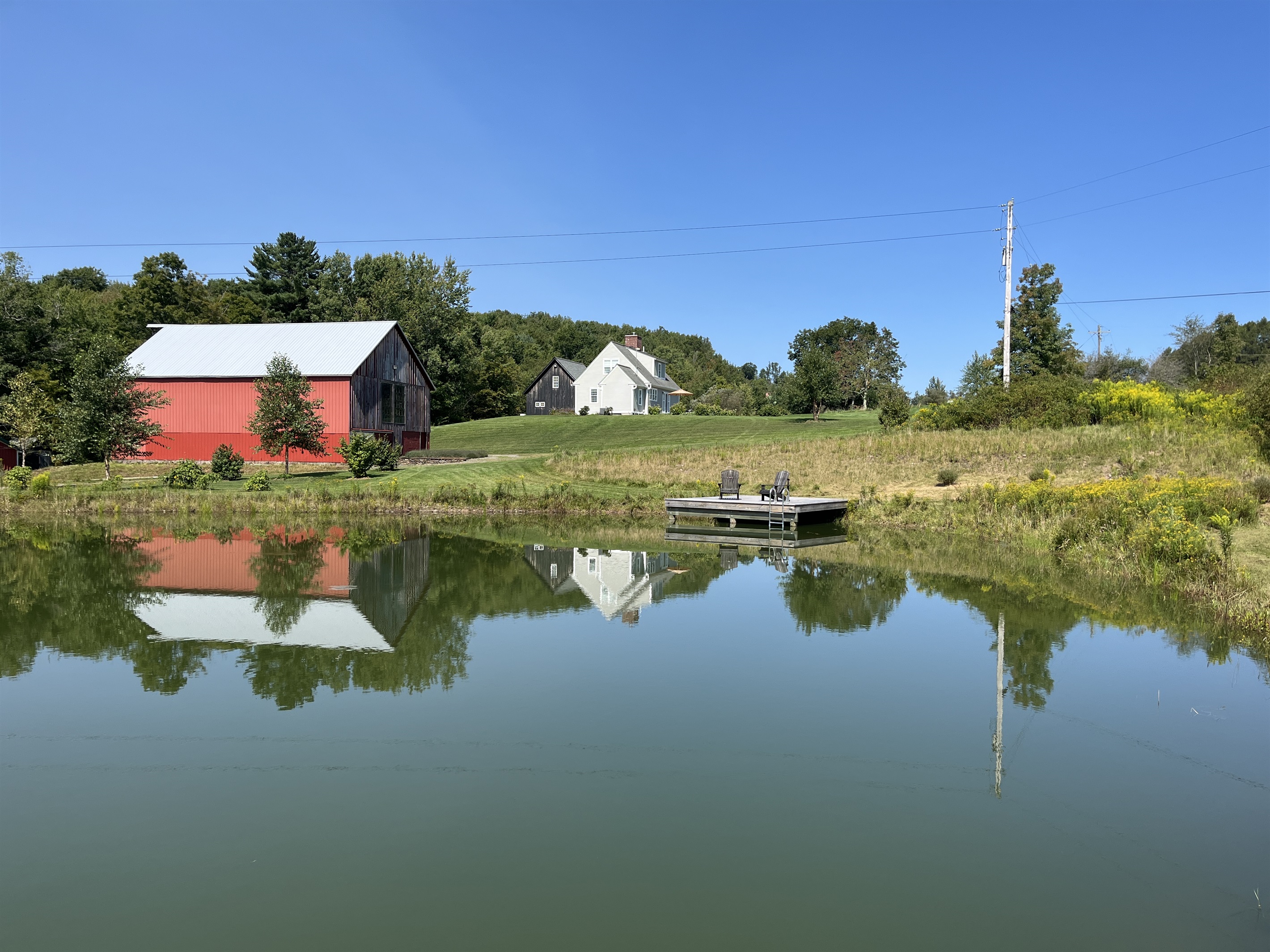 Pond for fishing and swimming