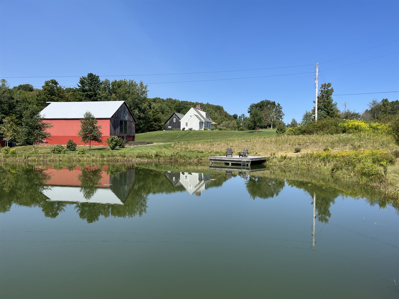 Pond for fishing and swimming