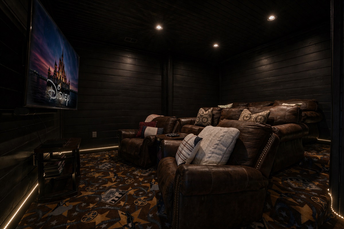 Stream your favorite movies and shows in your private theater room.