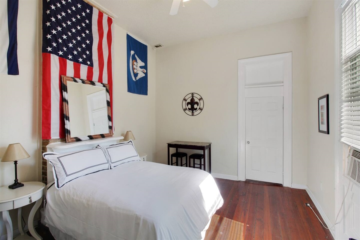 Bedroom 2. Downstairs. 1 queen bed, dedicated AC unit.