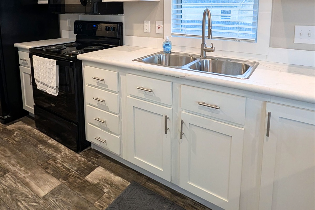 Roomy kitchen for cooking up your catch!