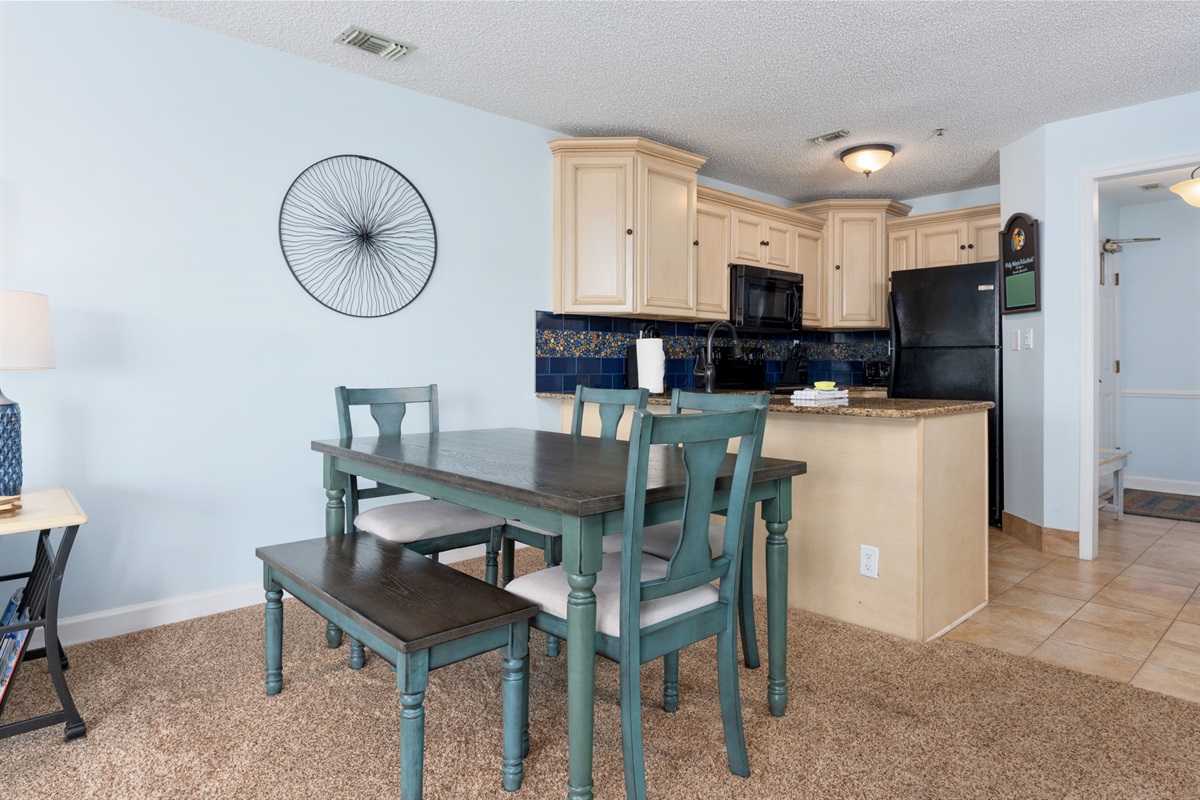 Dining and kitchen area